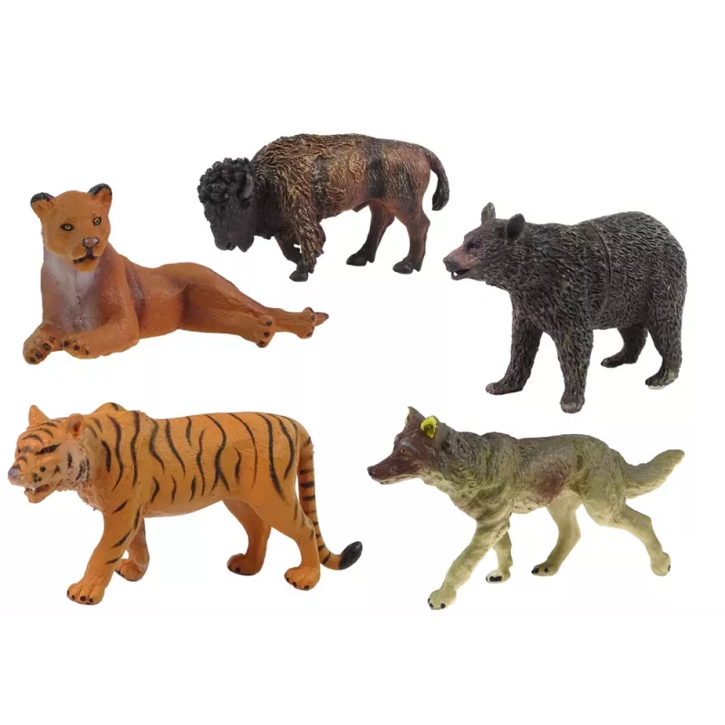 LEAN TOYS Set figure animali selvatici africani orso tigre