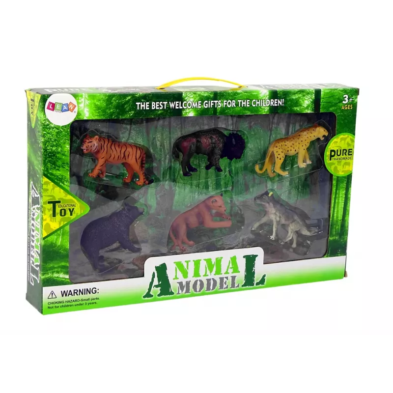 LEAN TOYS Set figure animali selvatici africani orso tigre