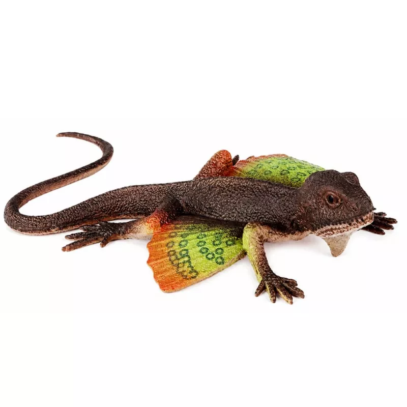 LEAN TOYS Agama Lizard Webbed Figura in gomma estensibile realistica 13 cm