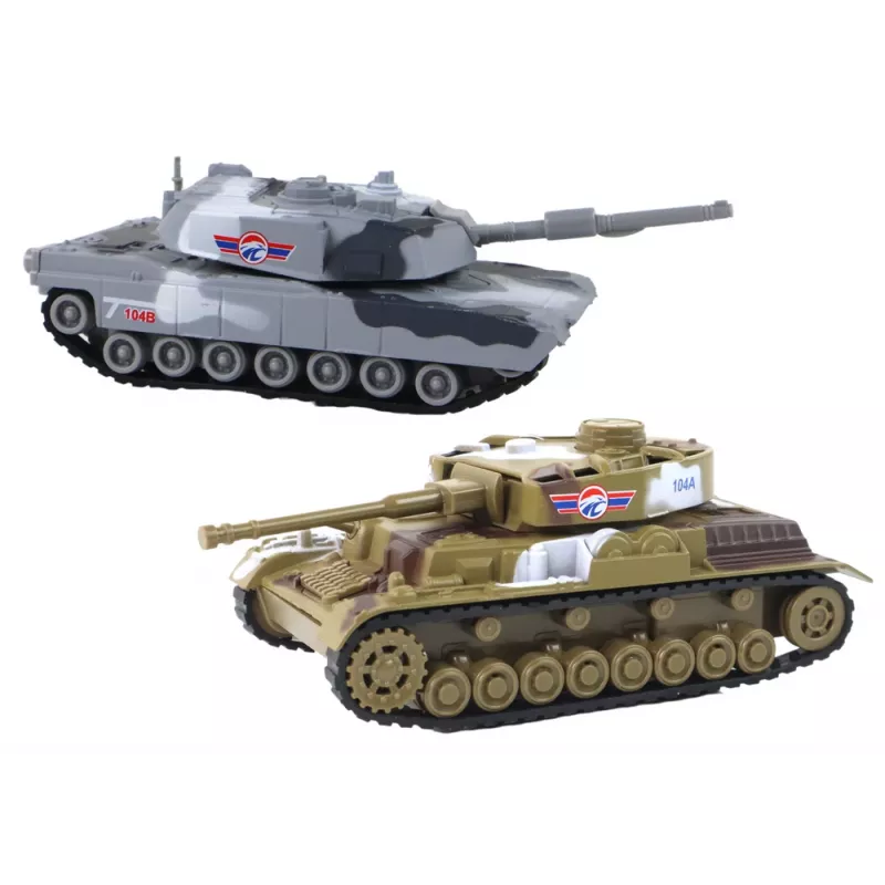 LEAN TOYS Carro armato in alluminio con frizione, colori assortiti