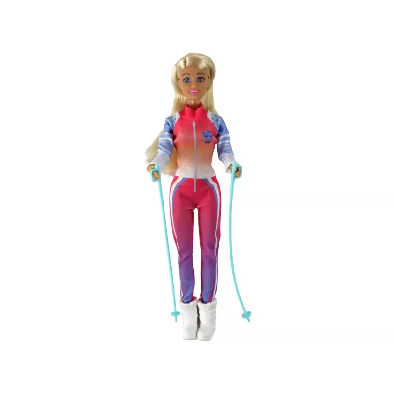 LEAN TOYS Bambola Anlily 4 accessori sport sci