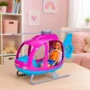 LEAN TOYS Anlily Set bambole con grande elicottero, rotori mobili e bambola fashion – lilla