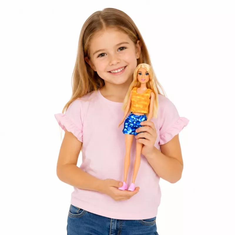 LEAN TOYS Anlily Set bambole con grande elicottero, rotori mobili e bambola fashion – lilla