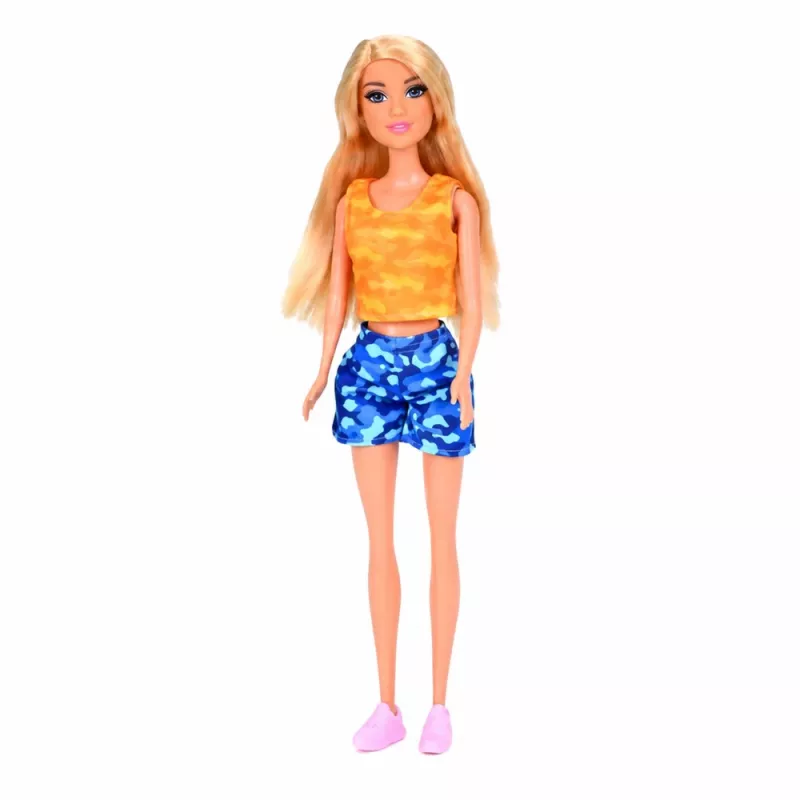 LEAN TOYS Anlily Set bambole con grande elicottero, rotori mobili e bambola fashion – lilla
