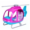 LEAN TOYS Anlily Set bambole con grande elicottero, rotori mobili e bambola fashion – lilla