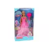 LEAN TOYS bambola principessa sirena Anlily con vestito rosa e spazzola
