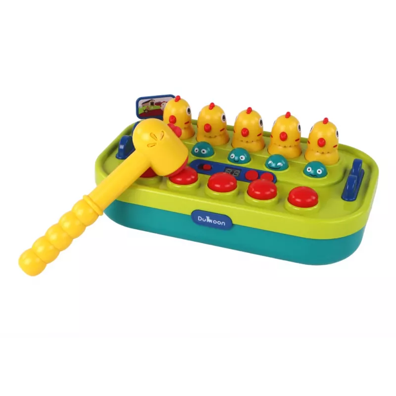 LEAN TOYS Gioco arcade Whac-a-Mole galline martello luci suoni a batteria