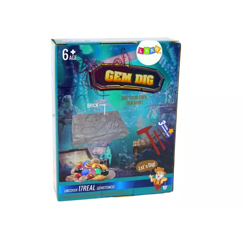 LEAN TOYS Set archeologico di estrazione cristalli e pietre preziose