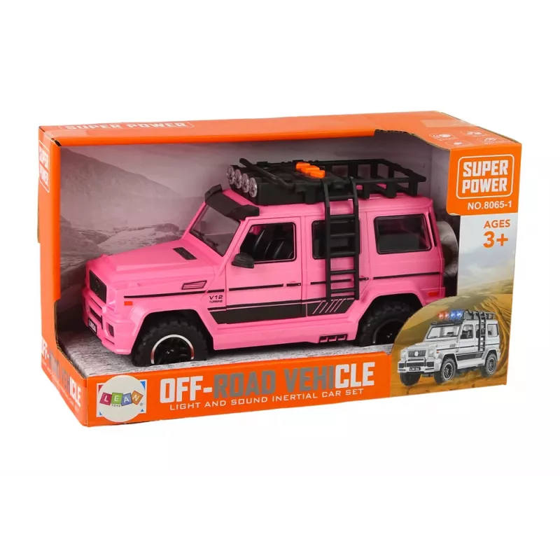 LEAN TOYS Auto fuoristrada rosa V12 turbina