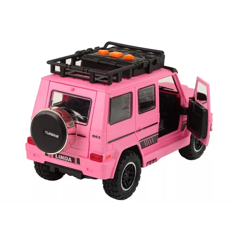 LEAN TOYS Auto fuoristrada rosa V12 turbina
