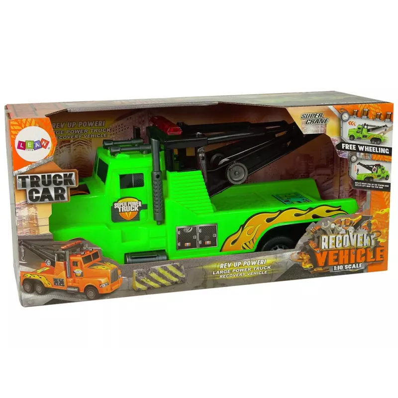 LEAN TOYS Auto carro attrezzi soccorso stradale 1:10 corda verde
