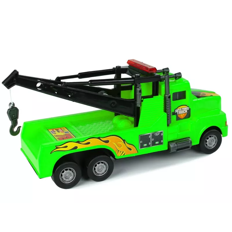 LEAN TOYS Auto carro attrezzi soccorso stradale 1:10 corda verde