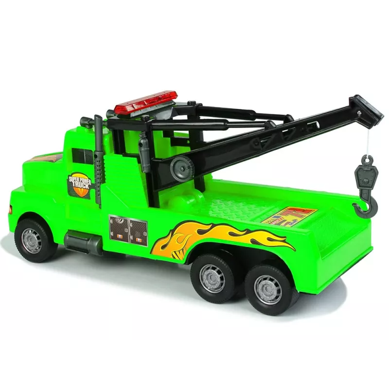LEAN TOYS Auto carro attrezzi soccorso stradale 1:10 corda verde