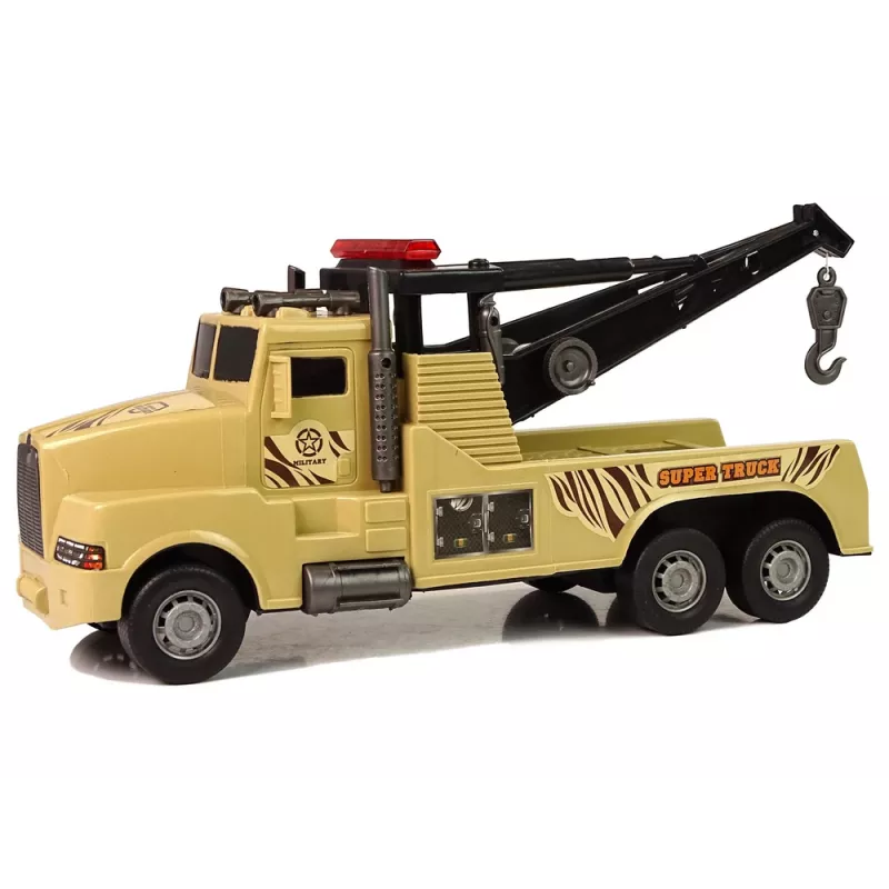 LEAN TOYS Auto carro attrezzi soccorso stradale 1:10 corda marrone