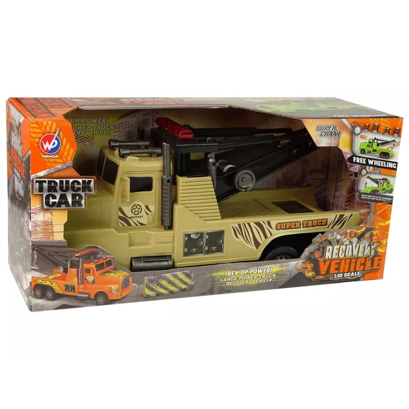 LEAN TOYS Auto carro attrezzi soccorso stradale 1:10 corda marrone