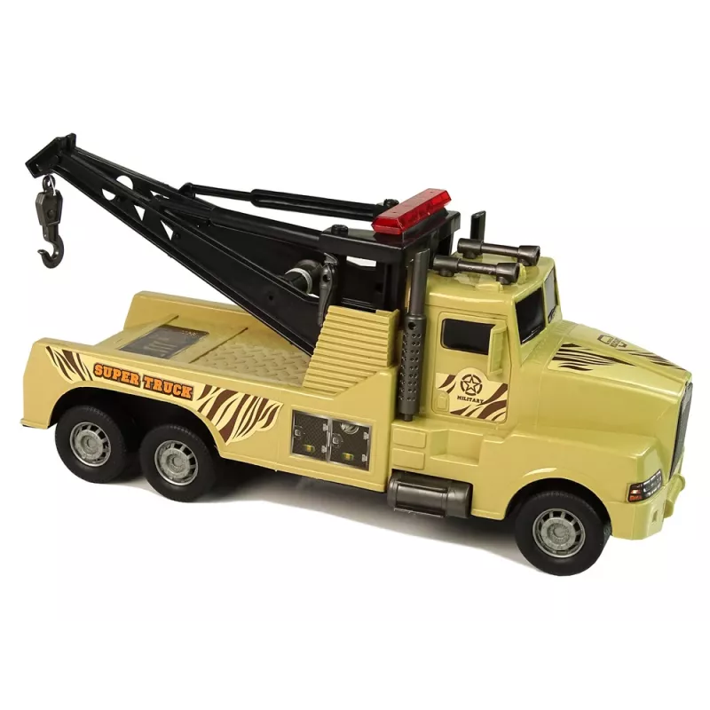 LEAN TOYS Auto carro attrezzi soccorso stradale 1:10 corda marrone