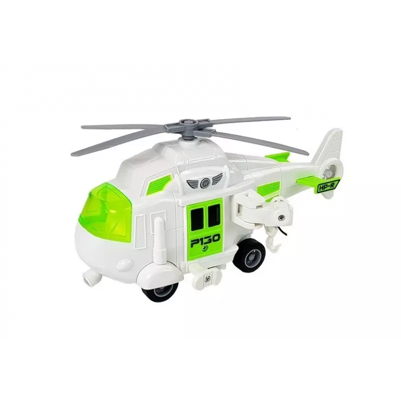 LEAN TOYS auto trasporto a batterie 1:16 con elicottero