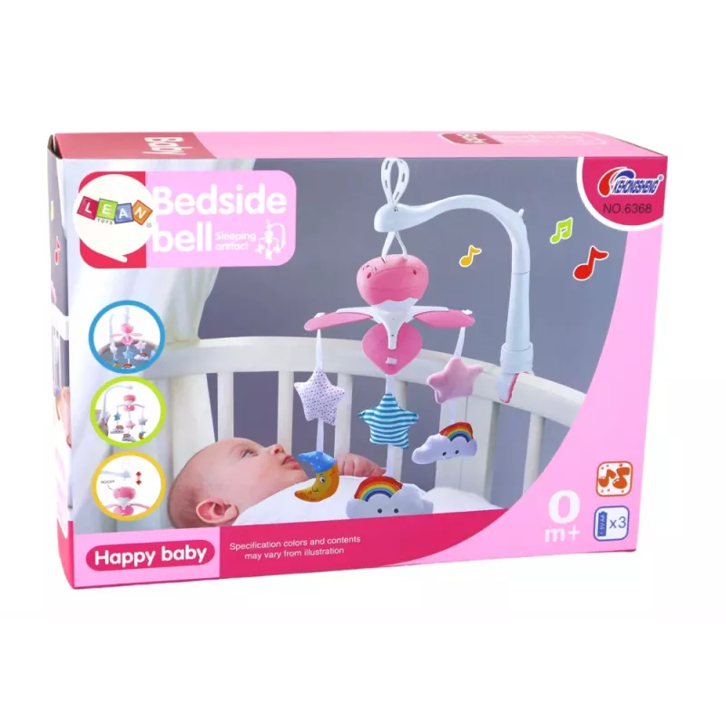 LEAN TOYS giostrina per lettino Sky Sound rosa