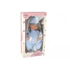 LEAN TOYS Bambola neonato 46 cm ciuccio blu coperta con stelle