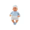 LEAN TOYS Bambola neonato 46 cm blu ciuccio cappello calzini