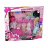 LEAN TOYS bambola Baby Doll Emily con accessori e vestiti rimovibili