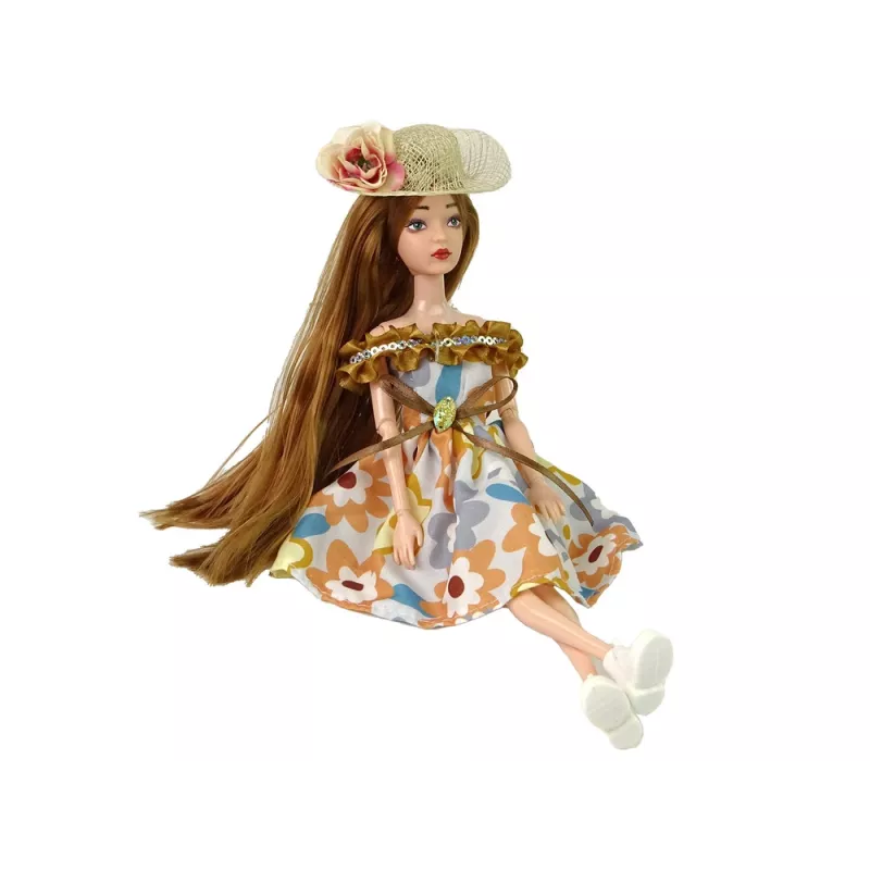 LEAN TOYS bambola neonata Emily Autumn con capelli rossi e cappello