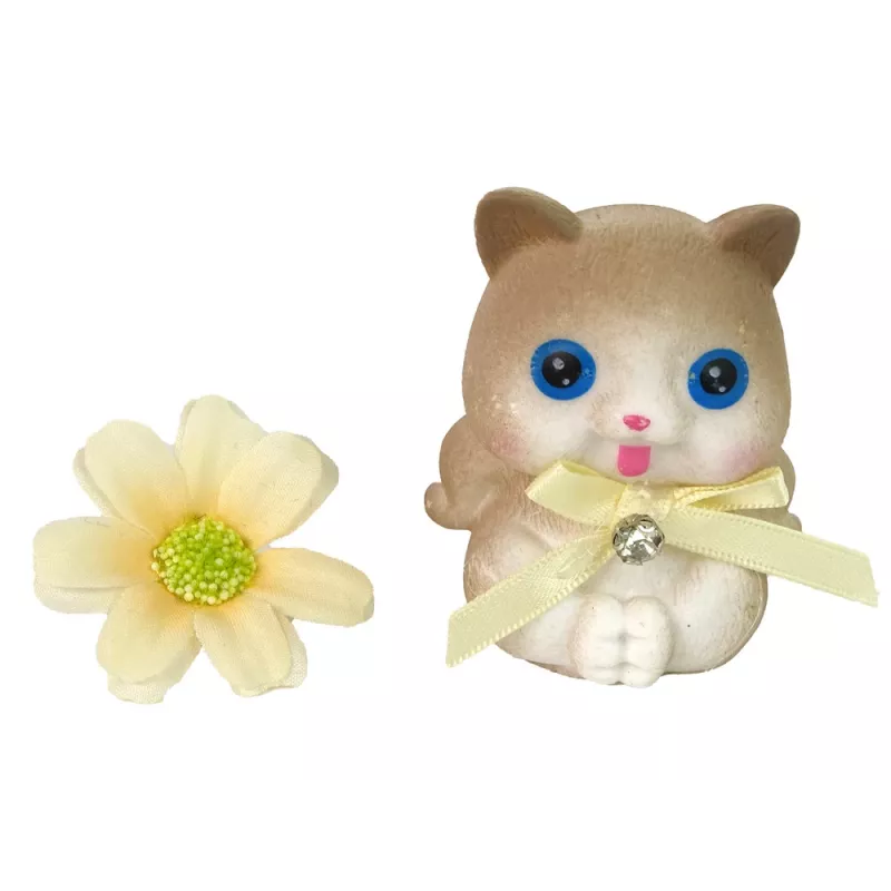 LEAN TOYS bambola Baby Doll Emily capelli lunghi gattino fiore