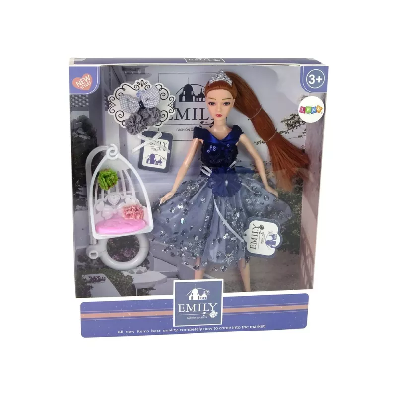 LEAN TOYS bambola Baby Doll Emily altalena fiori