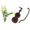 LEAN TOYS bambola Baby Doll Emily violino fiori