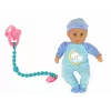 LEAN TOYS Bambola neonato con suoni ciuccio bavaglino pigiama gatto blu