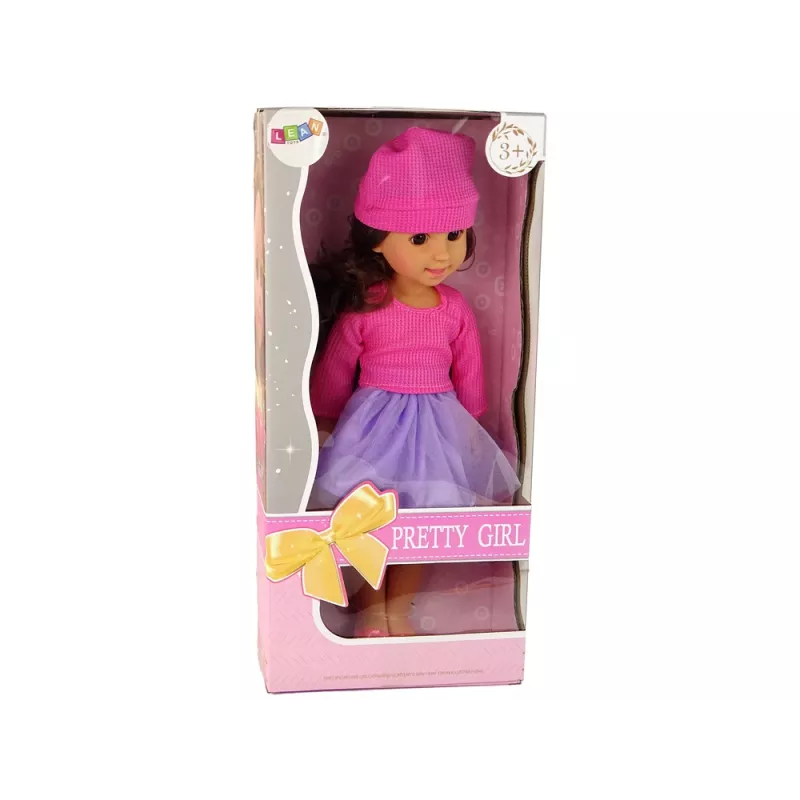LEAN TOYS Bambola neonata capelli castani