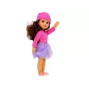 LEAN TOYS Bambola neonata capelli castani