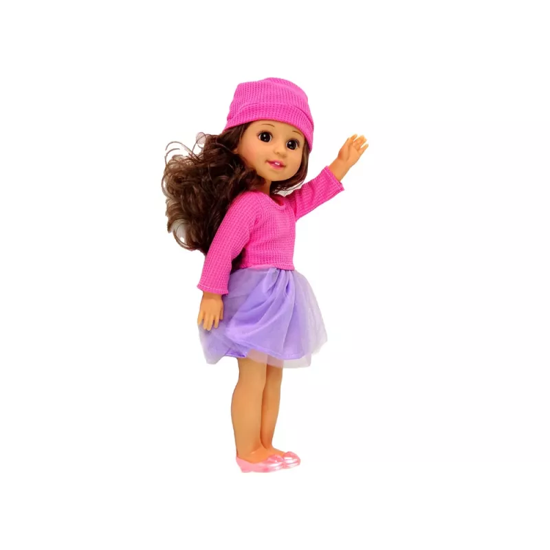 LEAN TOYS Bambola neonata capelli castani