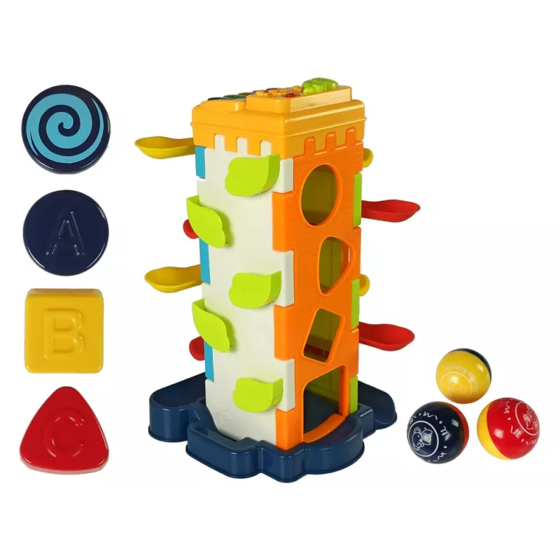 LEAN TOYS Pista con palline blocco didattico ordinatore con pianoforte