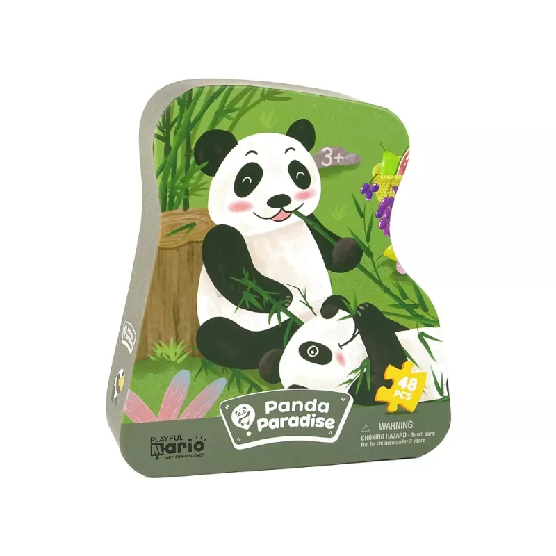 LEAN TOYS Puzzle Panda Foresta di Bambù 48 pezzi
