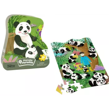 LEAN TOYS Puzzle Panda Foresta di Bambù 48 pezzi