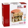 LEAN TOYS set barista macchina per caffè accessori in legno rosa