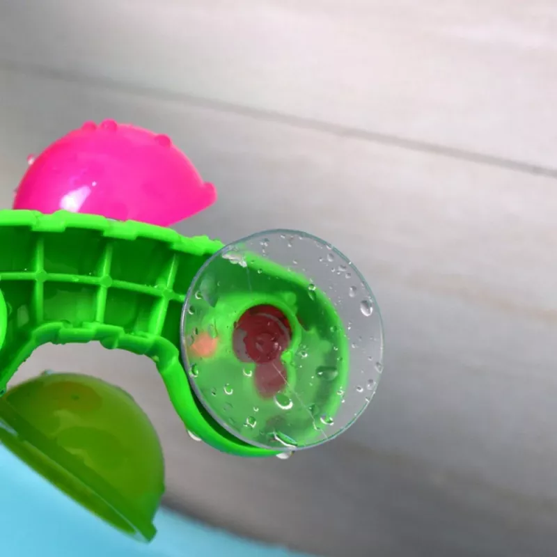 LEAN TOYS Set da bagno mulino ad acqua con ventose e due palette