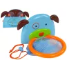 LEAN TOYS Giocattolo da bagno mini basket cane pesce di gomma