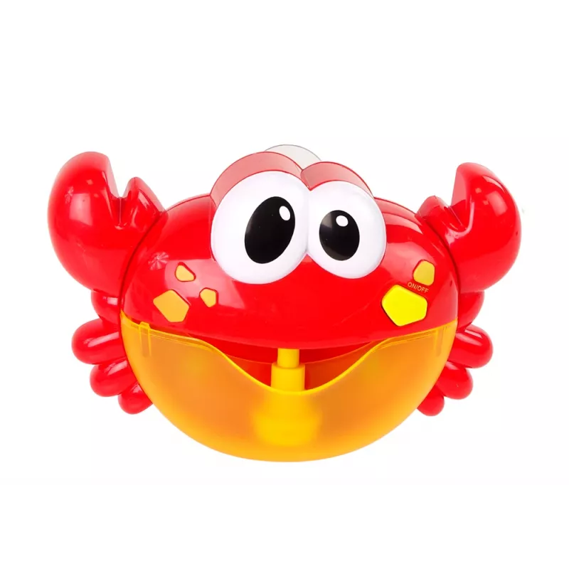 LEAN TOYS Giocattolo da bagno generatore di bolle di sapone granchio rosso