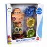 LEAN TOYS Set giochi da bagno: nave, animali marini, cascata, ventose