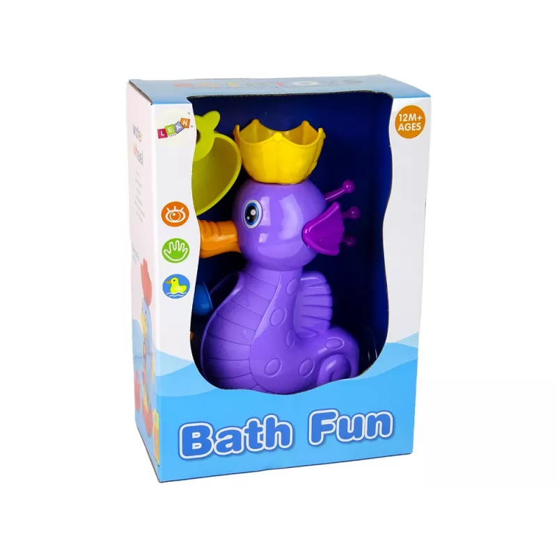 LEAN TOYS Giocattolo da bagno cavalluccio marino doccia a cascata