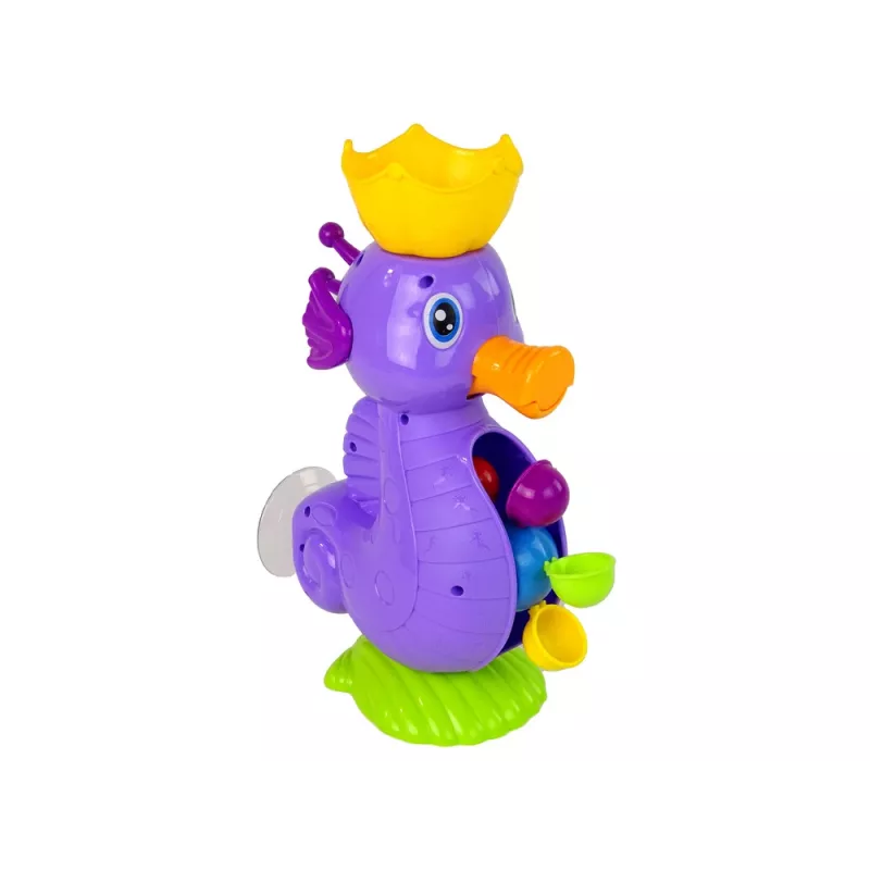 LEAN TOYS Giocattolo da bagno cavalluccio marino doccia a cascata