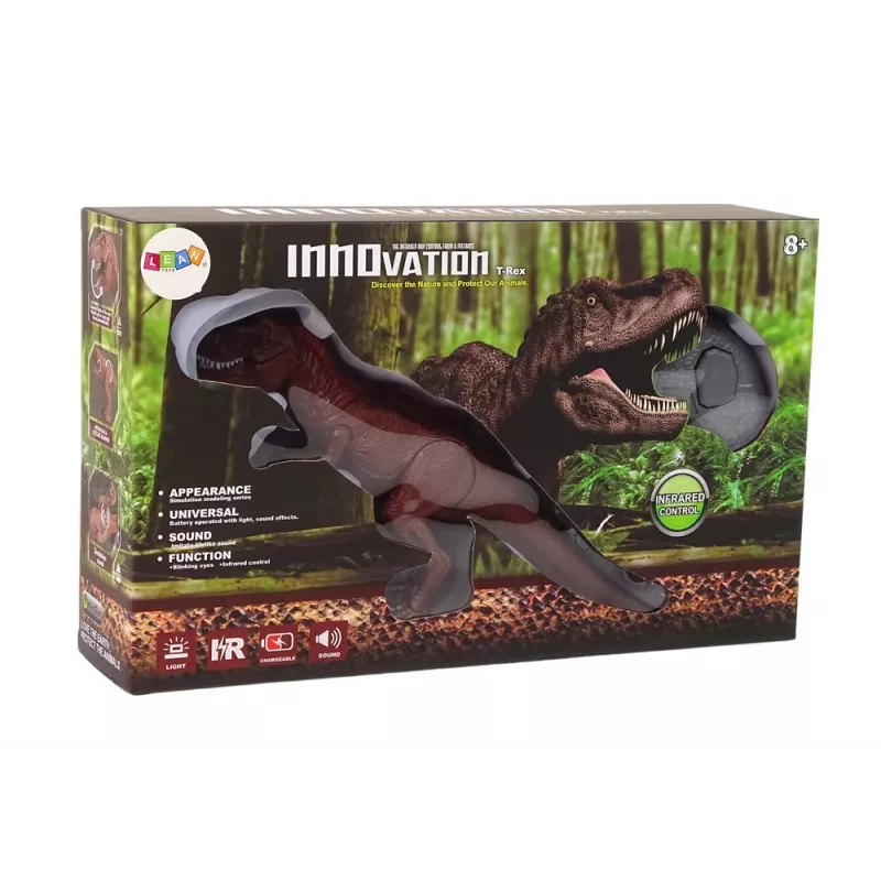 LEAN TOYS Dinosauro a batteria Tyrannosaurus Rex radiocomandato con suoni