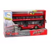 LEAN TOYS autobus a due piani a batteria con luce e suono, frizione, rosso