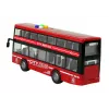 LEAN TOYS autobus a due piani a batteria con luce e suono, frizione, rosso