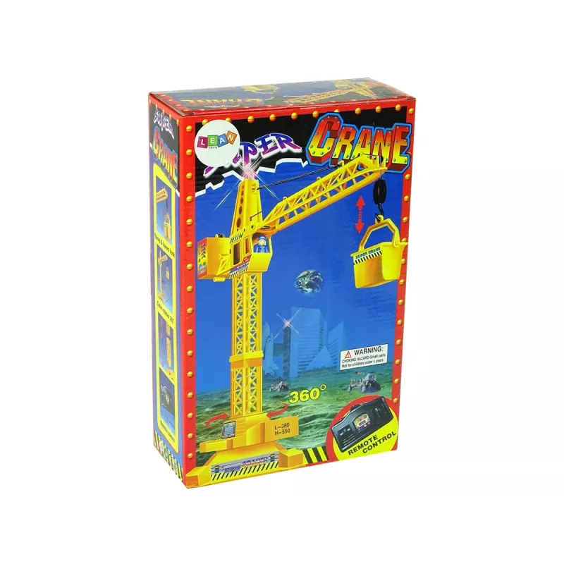 LEAN TOYS Gru radiocomandata a batteria con braccio mobile