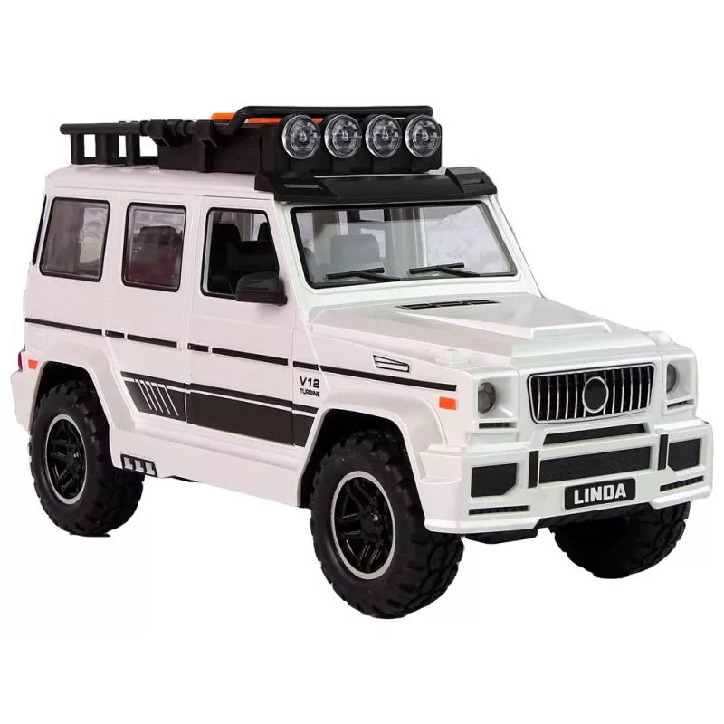 LEAN TOYS Auto fuoristrada a batteria bianca