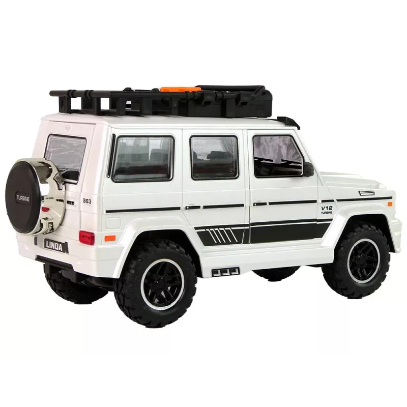 LEAN TOYS Auto fuoristrada a batteria bianca