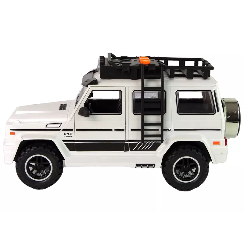 LEAN TOYS Auto fuoristrada a batteria bianca
